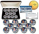 DALLAS COWBOYS Texas Stadium Farewell 11-Coin Set Quarters 24K Gold Plated w/Box