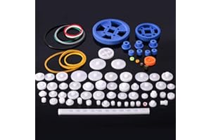 SRUIM 80Pcs Plastic DIY Robot Gear Kit Gearbox Motor Gear Set for DIY Car Robot