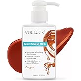 VOLLUCK Color Depositing Conditioner, 3-in-1 Cruelty-free Color Depositing Hair Mask for Enhances Shine & Softness, Non-foaming for All Hair Types (Copper, 5.28 Fl oz)