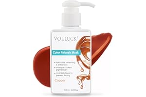 VOLLUCK Color Depositing Conditioner, 3-in-1 Cruelty-free Color Depositing Hair Mask for Enhances Shine & Softness, Non-foaming for All Hair Types (Copper, 5.28 Fl oz)
