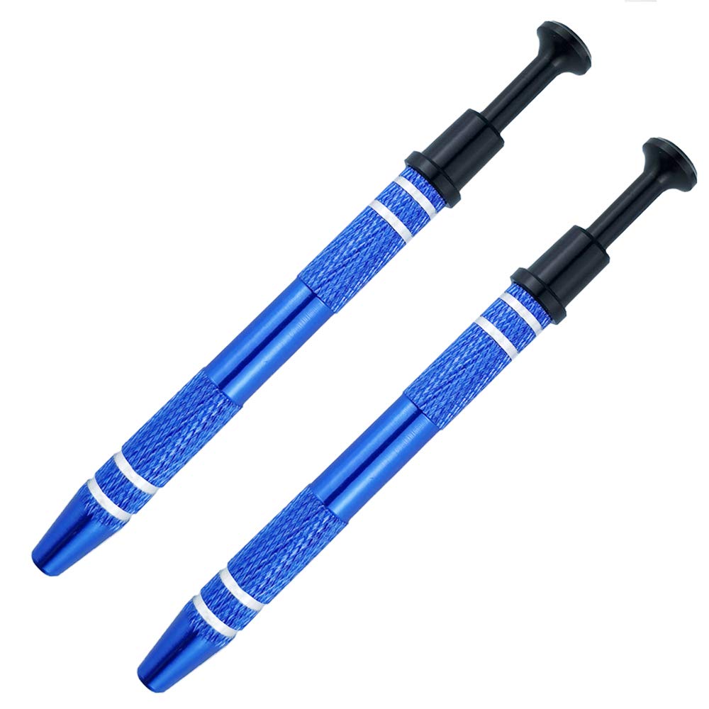 Photo 1 of **ONLY ONE**IQIANS 2 PCS IC Chip Pick up Tool with Stainless Steel 4 prong Grabber Tool for Small Parts, Electronic Components Catch, Manicure Cotton Ball Claw, Hex Nuts Screws, Jewelry Terp Pearls Gem Tweezers