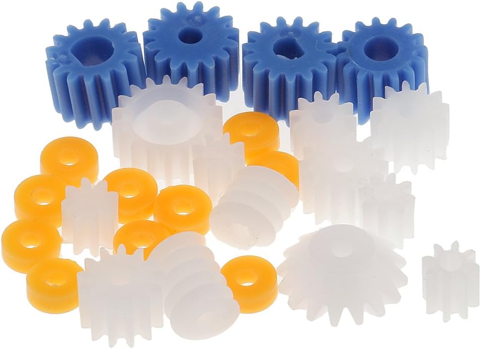 26pcs Plastic Gears Motor Gearbox for Model Craft, DIY Fourwheel