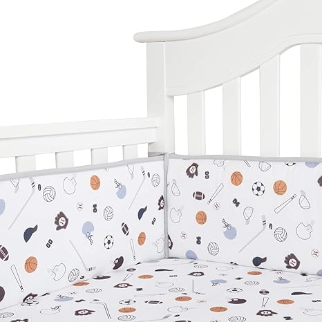 tillyou baby safe crib bumper pads