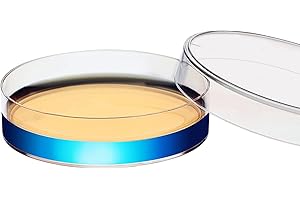 Maccx Sterile Plastic Petri Dishes with Lid, 10 PCS of Dia.90mm*15mm Clear Petri Plate Bulk, with 3 Vents for Classroom, Laboratory,Science Party, PPD90-500