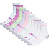 PUMA Girls Low Crew Socks, 10 pairs, Kids Size 9-3.5