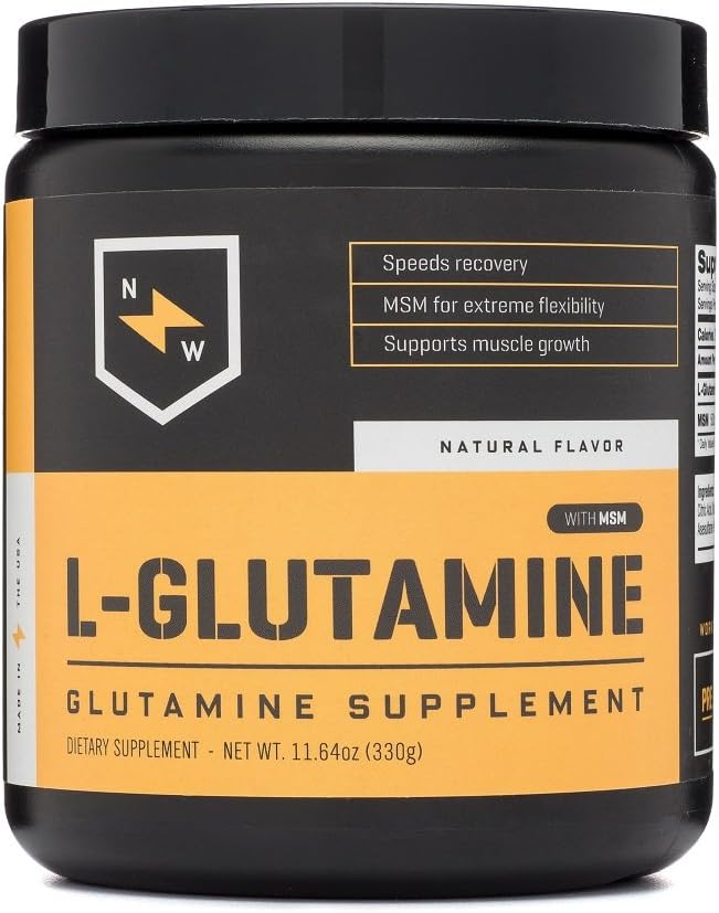 New Whey Nutrition L-glutamine Post Workout Recovery Supplement Mix, Natural, 330 Gram