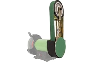 KFMK 2"x48" Belt Grinder Attachment for Bench Grinders with 7 Inch Contact Wheel, 2x48 Inch Belt and 7 Inch Disc Sander Attachment for 8" or 10" Bench Grinders