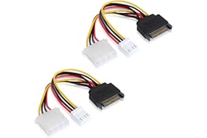 Oxtxuzdm Heavy Duty SATAs Male To Double 4Pin IDEs Adapters Cable Supporting Old And New Storage Devices Satas To Floppy Driv