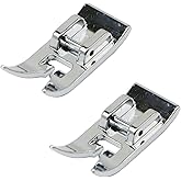 2 Pieces Zig Zag, Straight Stitch Presser Foot Universal General Purpose Zigzag Snap On Foot for Singer, Brother, Janome, Ken