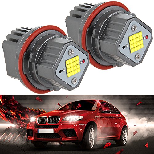 cciyu 2x Ultra White 80W E39 Error Free CREE LED Angel Eyes Halo Ring