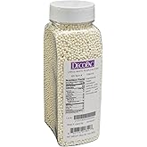 DecoPac White Pearl Grand Nonpareils, Fancy Sprinkles in Handheld Container, Edible Sprinkles For Celebration Cakes, Cupcakes