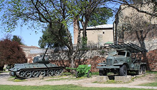 Home Comforts LAMINATED POSTER Soviet T-34/85 Model 1969 tank, ZiS-3 gun and BM-13-16 MRL on ZiL-157 chassis, part of Belgrade Mili.
