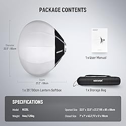 NEEWER 33.5"/85cm Lantern Softbox, Quick Release