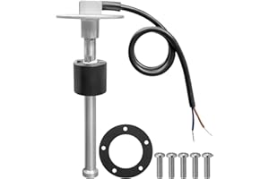 EMIHO 240-33ohm 8.5"/216mm Fuel Sending Unit for Marine Boat RV Truck Car, Stainless Steel Sender Level Tank Sensor Gas Tank Sending Unit