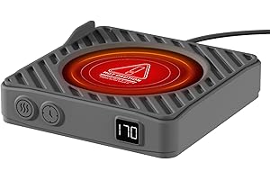 WENVINDA Mug Warmer,3 Temp Settings Coffee Mug Warmer,Auto On/Off Coffee Warmer with Gravity Sensor,6 Timer Auto Off Cup Warmer,Mug Warmer for Desk Suits Kinds of Mugs,Splash-Proof Coffee Cup Warmer