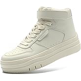 Cestfini High Top Platform Sneakers for Women, High Heel Fashion Sneakers for Women, Womens Comfortable Tennis Shoes