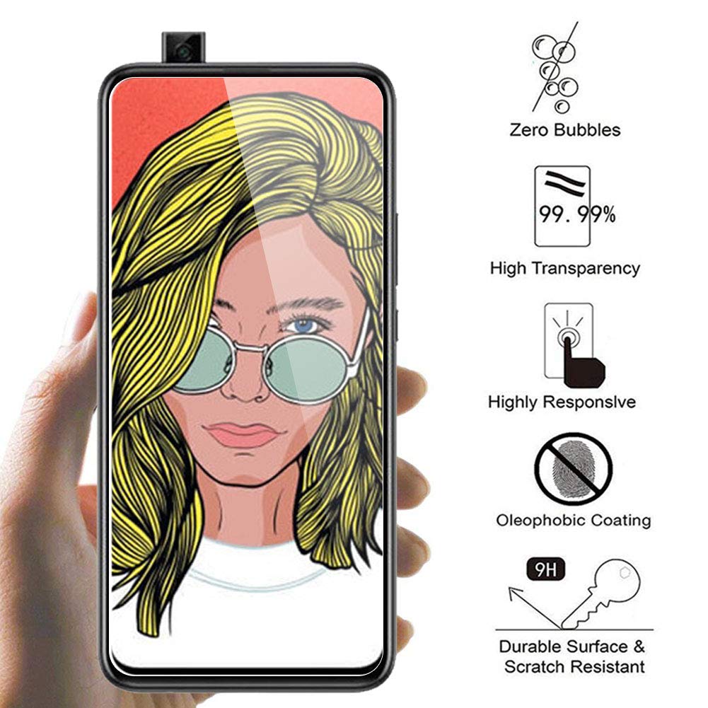 UCMDA [2 Pack Pellicola Protettiva in Vetro Temperato per Huawei P Smart Z, Pellicola Vetro Temperato Huawei P Smart Z [Durezza 9H] [Anti-Graffi]
