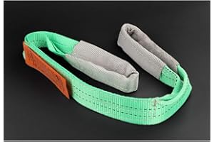 Lifting Sling Strap Heavy Duty Polyester 2000KG/2 Ton Capacity for Construction Rigging Moving(1M - Green）