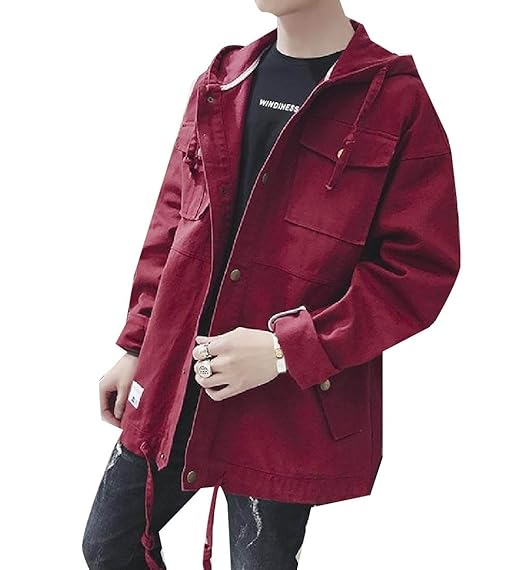 wine red denim jacket