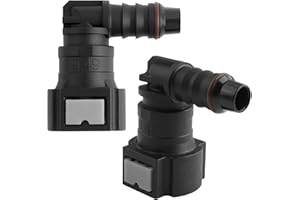 CXCCOI 2PCS Fuel Line Connector with Seal Ring,OD9.49-ID8 Elbow Fuel Line Quick Connect for Quick Connect/Disconnect of Oil Pump Adapters,Universal Quick Connect Fuel Line Fittings