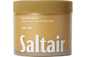Saltair Multi-Lipid Body Butter - Rich, Nourishing Golden Hour Hydrating Body Cream with Ceramide Complex, Coconut Oil, Shea Butter, and Sea Buckthorn. Deep Moisturizing Dry Skin Care. 10oz Jar