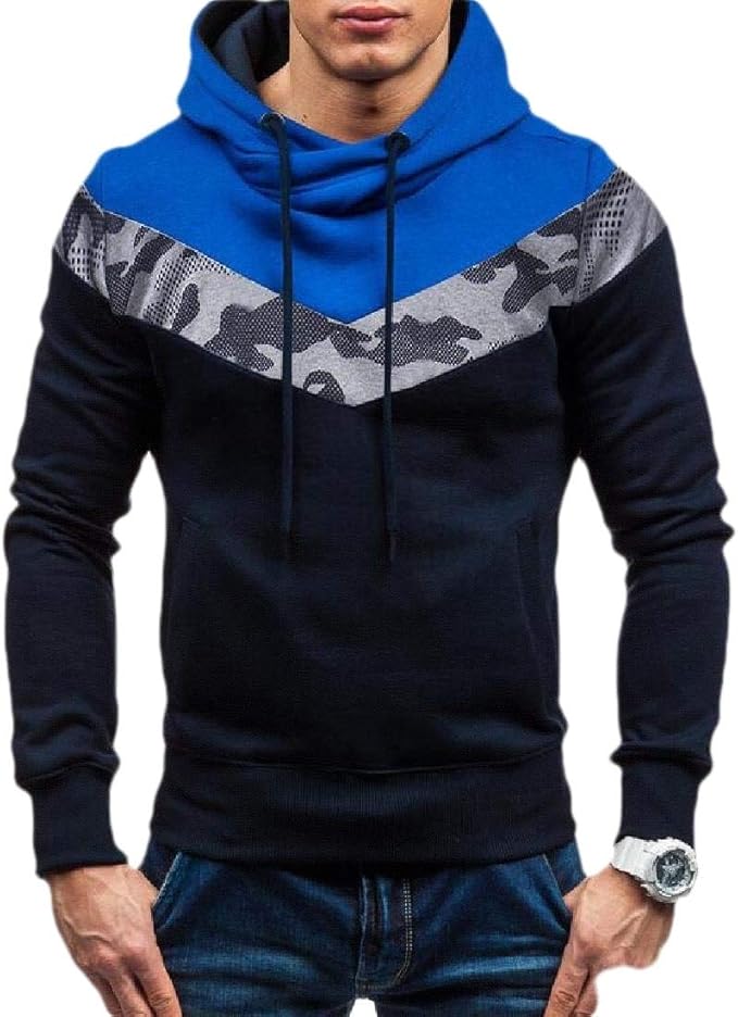 color block mens hoodie