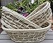 ShopOnNet Rt450181-3: Handwoven Wicker Storage Baskets in Cream and Brown (Set of 3)