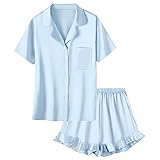 Umeyda Girls Satin Silky Collar V Neck Ruffle Short