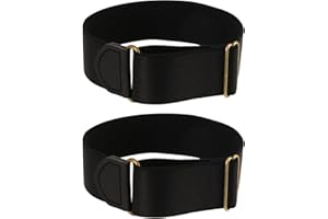 salbsever Elastic Black Arm Band Sleeve Garters Stretchy Adjustable Anti-Slip Shirt Long Sleeve Holders Armband for Men