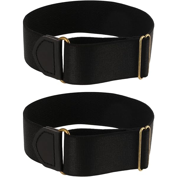 dress shirt arm bands LIFKOME 4pairs Men Party Accessory Shirt Sleeve Garters Satin Arm Garters  Elastic Arm Bands at Amazon Men's Clothing store