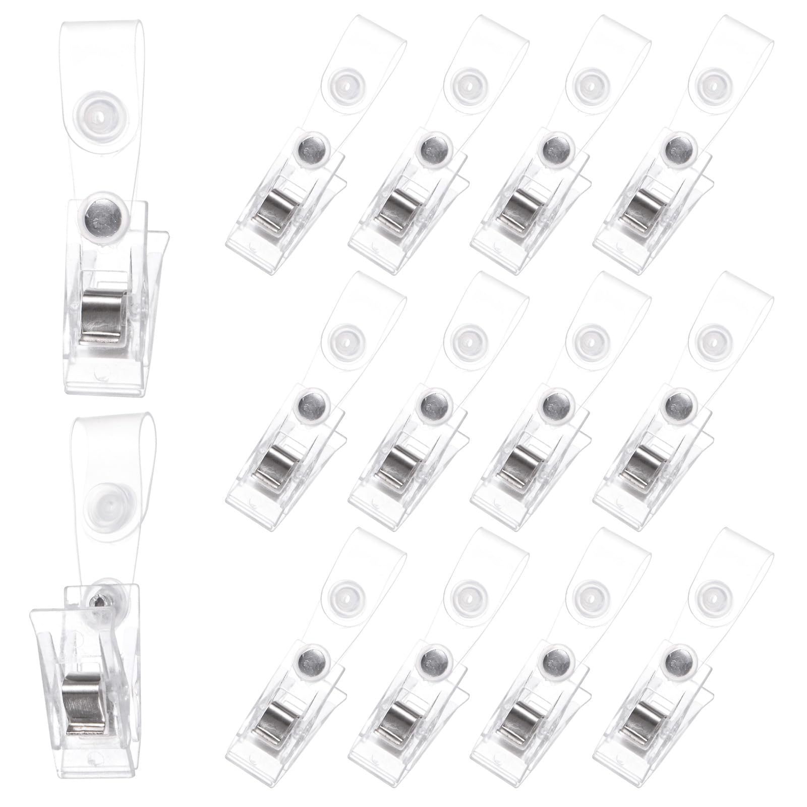 M METERXITY 12-Pack Garden Flag Clips Anti-Wind, Yard Flag Clips, Small Garden Flagpoles Clips, Plastic Lawn Yard Flag Pole Clips for Small Flags/Outdoor Flag/Garden Flag Poles [Clear]