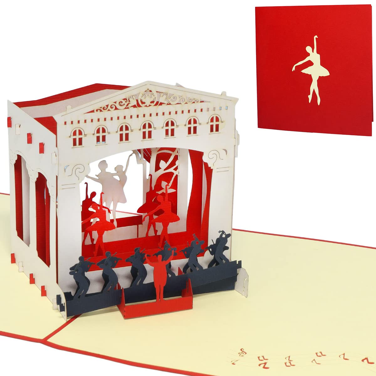 Lin 17390 3D Pop Up Card with Envelope