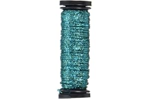 Kreinik No.8 Fine Metallic Braid Trim, 10m, Turquoise