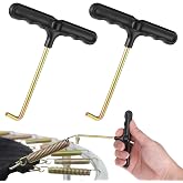 DOPENSPI 2PCS Vertical Pull Trampoline Spring Pull Tool, T-Hook Trampoline Parts Shoe Lace Tightner Spring Puller Tool
