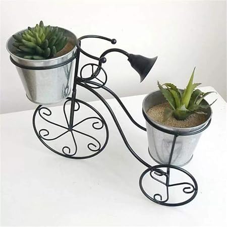 Puesto De Flores para El Hogar Hierro Bicicletas Tiesto Soporte ...