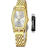 OLEVS Women Watches Business Dress Square Lady for Female Watches for Ladies Stainless Steel Waterproof Luminous Date Wrist Watch for Women