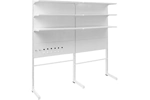 lkoewqzamx Pegboard Combination Kit, Freestanding Modular Steel Pegboard System, 74 inch High Magnetic Accessory Organizer for Home and Office