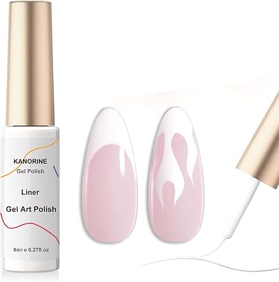 Kanorine Gel Polish Swirl Nail Art White 8ml French Line Liner