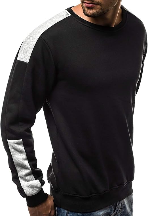 Men's Sweatshirts Casual Round NeckMen's Sweatshirts No Hood Cotton Wool Pullover Amazon.co