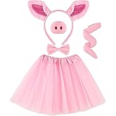 Mototo Animal Costume Accessories Set Includes Ear Headband Nose Bow Tie Fancy Dress Cosplay for Halloween Cartoon Drama