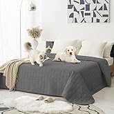 Tcksstex Waterproof and Anti-Slip Dog Bed Cover and Pet Blanket Sofa Pet Bed Mat ,car Incontinence Mattress Protectors Furniture Couch Cover for Most Cats Dogs, Pets(82x82- Dark Grey)