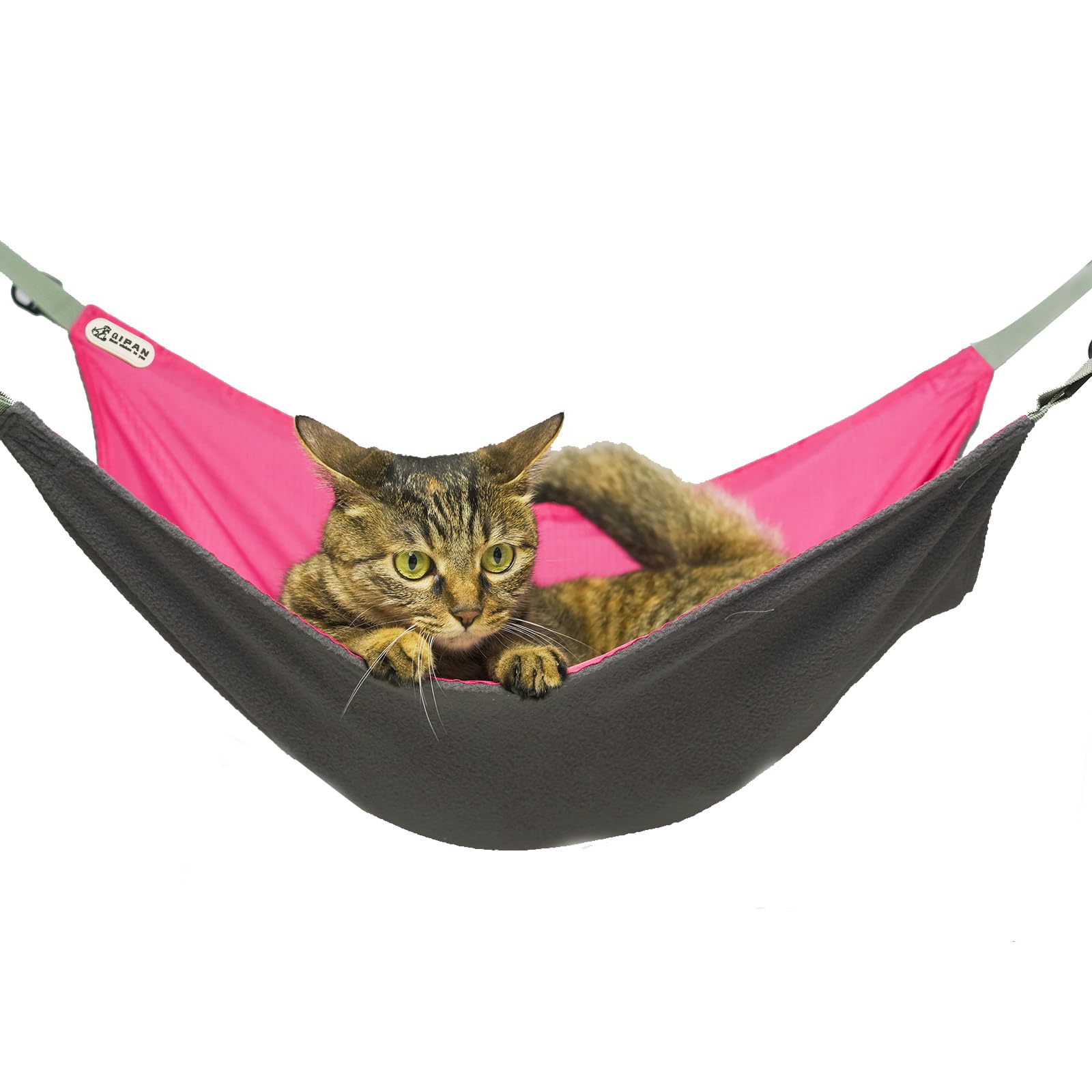 QIPAN Cat Hammock,Cat Hammock for Cage,Washable Soft Outdoor Cat Mat,Waterproof Cooling Kittens Pad,Pet Hammock Hanging for Cats (rose red, L)