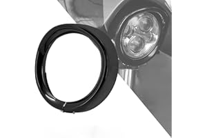 HDBUBALUS Motorcycle Headlight Trim Ring Visor Head Lamp Decorate Ring Fit for Harley Touring Street Glide Road King Electra 
