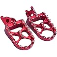 Hopider CNC Wide Foot Pegs MX Compatible with CR125/250 02-07, CRF150R 07-19, CRF250R 04-19, CRF250X 04-19, CRF450R 02-19, CRF450RX 17-19, CRF450X 05-19 CRF250L/M 12-18, CRF250RALLY 17-18,Red