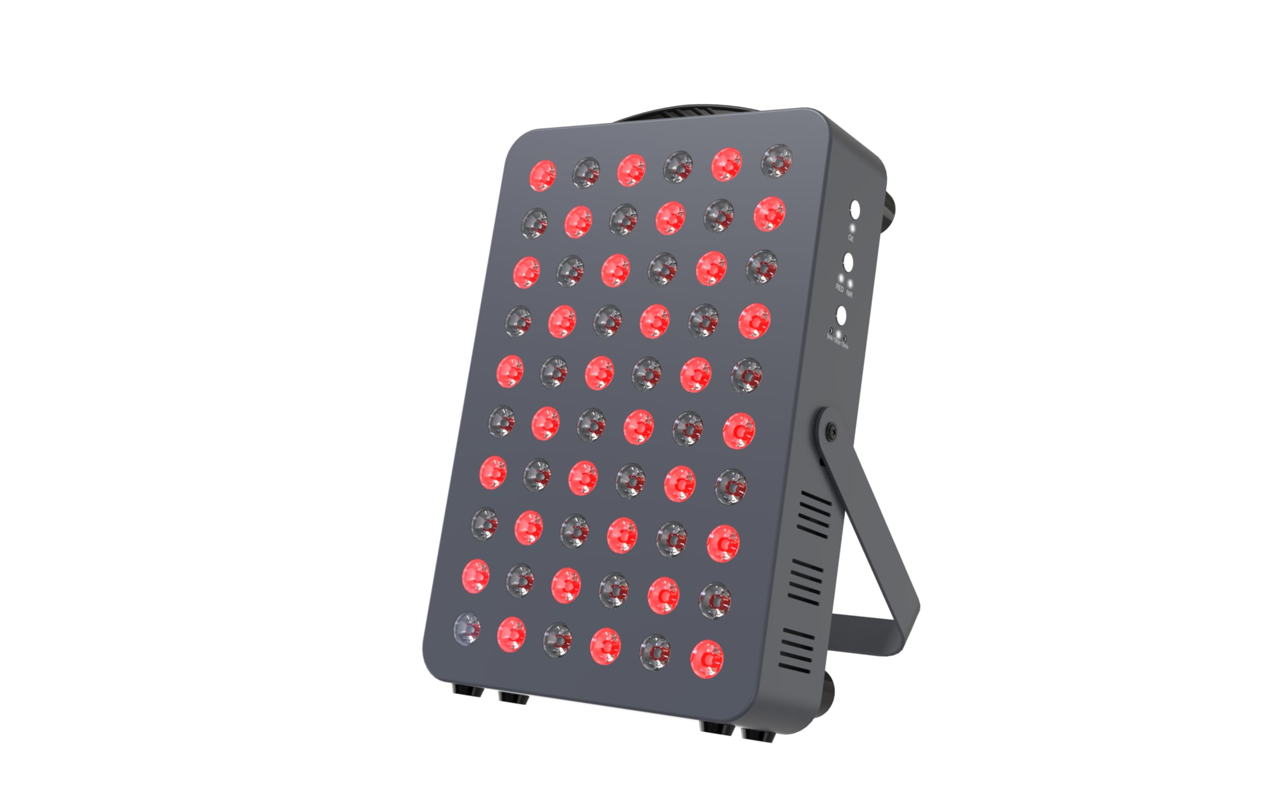 Photo 1 of Hooga Red Light Therapy Panel – 660nm Red & 850nm Near Infrared Light Therapy Device, LED Light Therapy Lamp for Face & Body, 60 LEDs, Timer, Stand, Carrying Handle – HG300