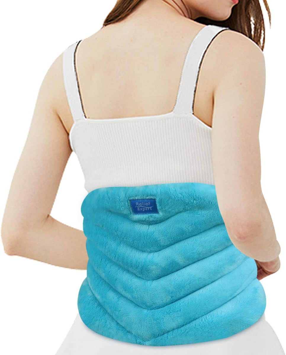 Relief Expert Microwave Heating pad for Lower Back Pain Relief, Extra Large Microwavable Heat Wrap for Lumbar, Waist, Stomach Cramps, Legs, Neck and Shoulders, Natural Hot or Cold Therapy: Health & Personal Care