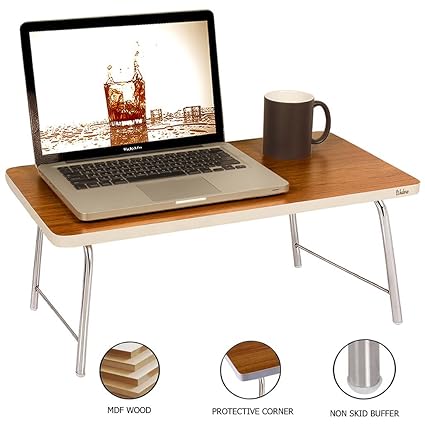 Wudore EBT-FB-T01 Portable Folding Laptop Table (Brown)