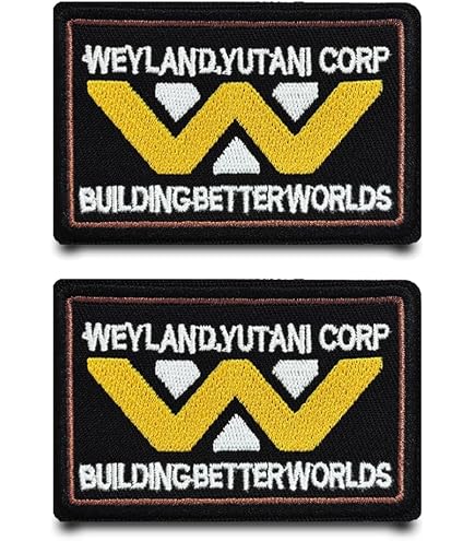 Weyland Yutani Building Better Worlds - Toppa Morale In PVC Che Si Illumina Al Buio, Per Airsoft E Cosplay, 80x50 Mm - 2