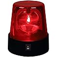 LED 360 Rotating DJ Flashing Stage Effect Battery Powered Strobe Light - Disco Party Rotating Lamp (Red, 1pc)