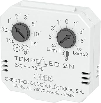 TEMPORIZADOR PARA CAJA DE MECANISMO TEMPOLED 2N ORBIS: Amazon.es: Bricolaje y herramientas